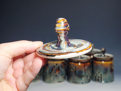 Hand Thrown Ceramic Garlic Keeper, Handmade Pottery Kitchen Decor - Image 6