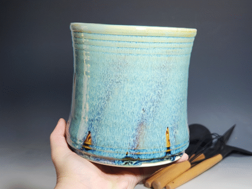 SECONDS SALE! Hand Thrown Pottery Utensil Holder - Image 5