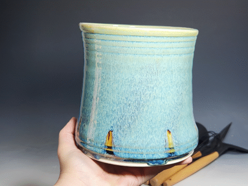 SECONDS SALE! Hand Thrown Pottery Utensil Holder - Image 4