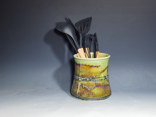 SECONDS SALE! Hand Thrown Pottery Utensil Holder - Image 6