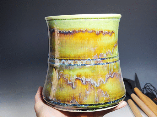 SECONDS SALE! Hand Thrown Pottery Utensil Holder - Image 5