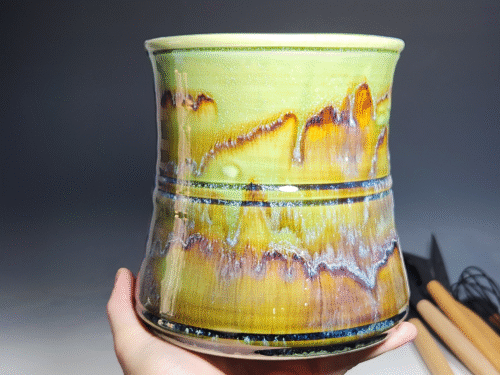 SECONDS SALE! Hand Thrown Pottery Utensil Holder - Image 2