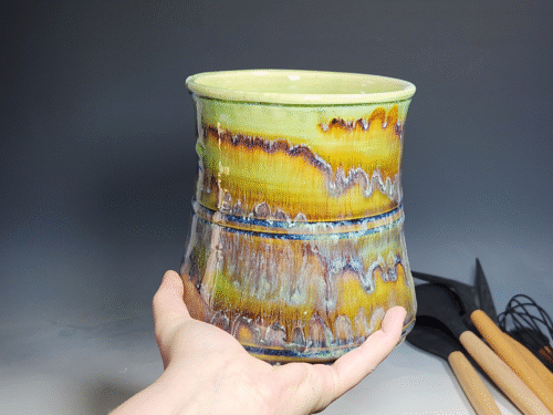 SECONDS SALE! Hand Thrown Pottery Utensil Holder - Image 3