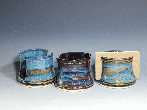 SECONDS SALE! Hand Thrown Pottery Kitchen Sink Sponge Holder - Image 2
