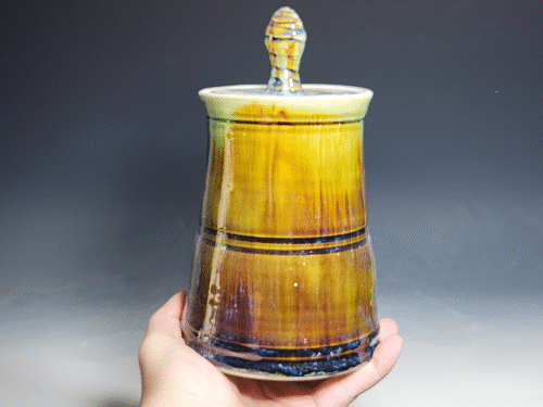 SECONDS SALE! Large Handmade Pottery Lidded Jar - Image 3
