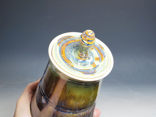 SECONDS SALE! Large Handmade Pottery Lidded Jar - Image 8