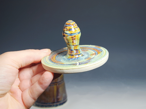 SECONDS SALE! Large Handmade Pottery Lidded Jar - Image 5
