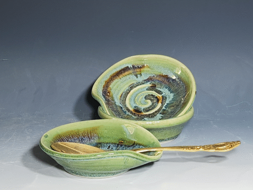 SECONDS SALE! Hand Thrown Ceramic Spoon Rest - Image 7