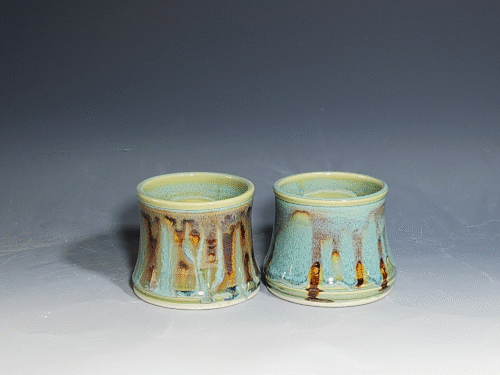 SECONDS SALE! Set of Two (2) Hand Thrown Pottery Wine Cups - Image 6