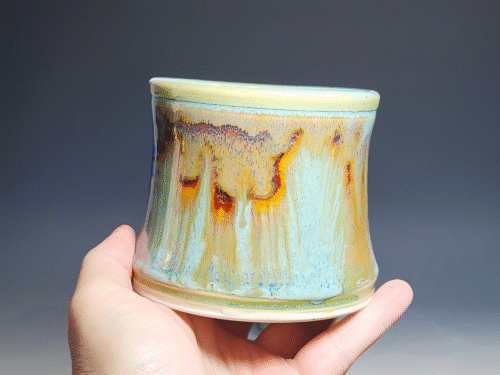 SECONDS SALE! Set of Two (2) Hand Thrown Pottery Wine Cups - Image 4