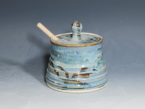 SECONDS SALE! Handmade Pottery Lidded Honey Jar - Image 6
