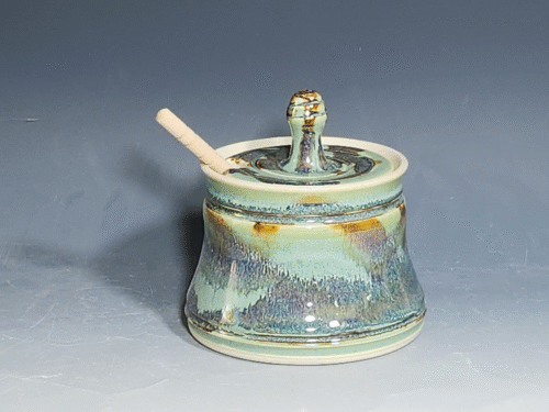 SECONDS SALE! Handmade Pottery Lidded Honey Jar - Image 6