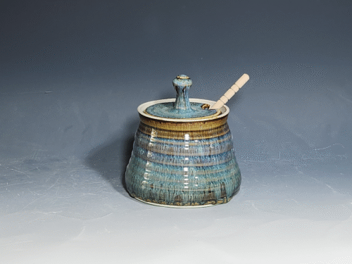 SECONDS SALE! Handmade Pottery Lidded Honey Jar - Image 6