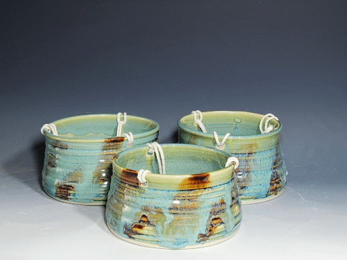 SECONDS SALE! Hand-thrown Pottery Hanging Planter - Image 2