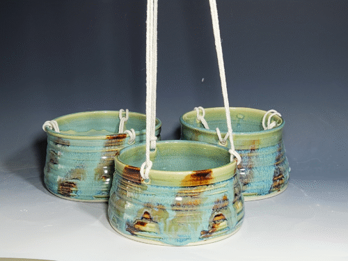 SECONDS SALE! Hand-thrown Pottery Hanging Planter - Image 7