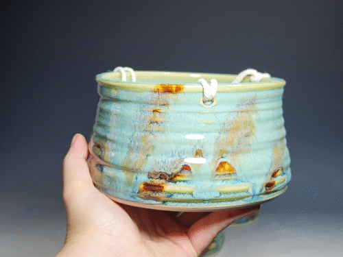 SECONDS SALE! Hand-thrown Pottery Hanging Planter - Image 5
