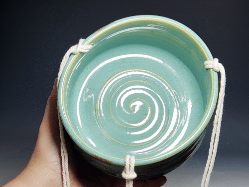 SECONDS SALE! Hand-thrown Pottery Hanging Planter - Image 4