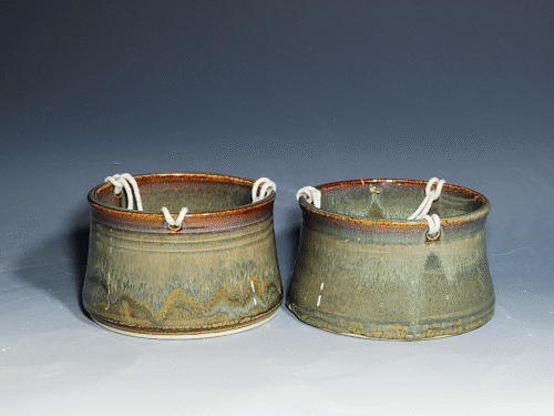 SECONDS SALE! Hand-thrown Pottery Hanging Planter - Image 6