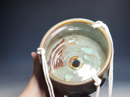 SECONDS SALE! Hand-thrown Pottery Hanging Planter - Image 5