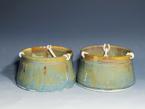 SECONDS SALE! Hand-thrown Pottery Hanging Planter, Indoor, No Drainage - Image 8