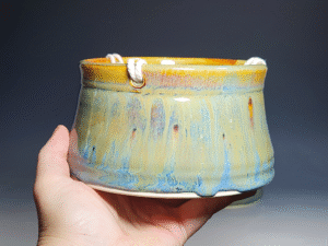 SECONDS SALE! Hand-thrown Pottery Hanging Planter, Indoor, No Drainage