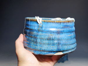 SECONDS SALE! Outdoor Hand-thrown Pottery Hanging Planter, With Drainage