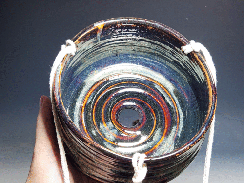 SECONDS SALE! Hand-thrown Pottery Hanging Planter - Image 4