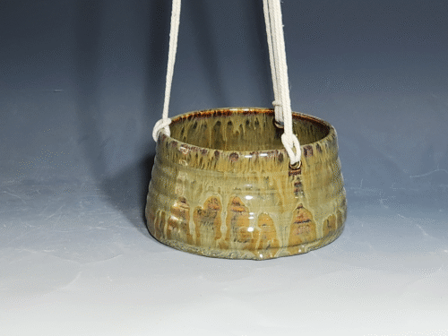 SECONDS SALE! Hand-thrown Pottery Hanging Planter - Image 4