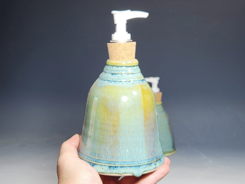 SECONDS SALE! Hand Thrown Pottery Liquid Soap Dispenser - Image 5
