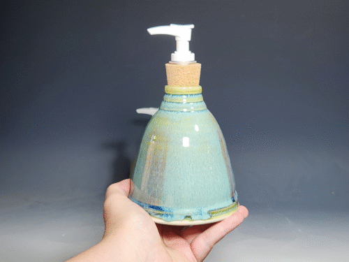SECONDS SALE! Hand Thrown Pottery Liquid Soap Dispenser - Image 3