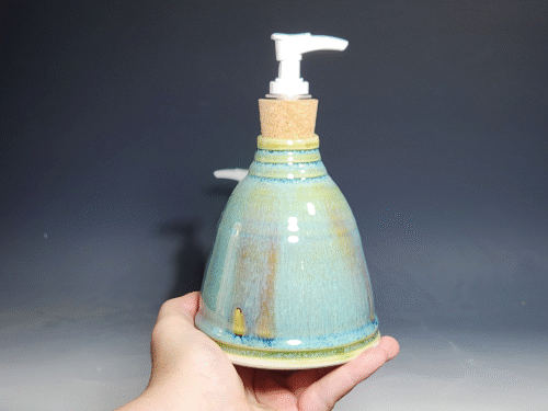 SECONDS SALE! Hand Thrown Pottery Liquid Soap Dispenser - Image 2