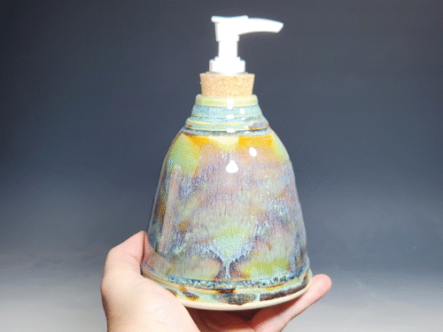 SECONDS SALE! Hand Thrown Pottery Liquid Soap Dispenser - Image 3