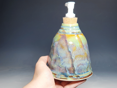 SECONDS SALE! Hand Thrown Pottery Liquid Soap Dispenser - Image 2
