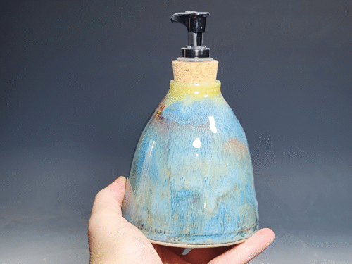 SECONDS SALE! Hand Thrown Pottery Liquid Soap Dispenser - Image 3