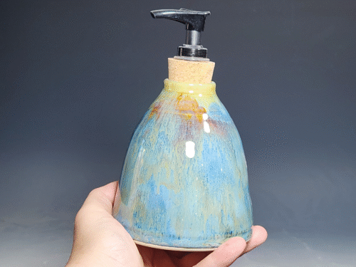 SECONDS SALE! Hand Thrown Pottery Liquid Soap Dispenser - Image 2