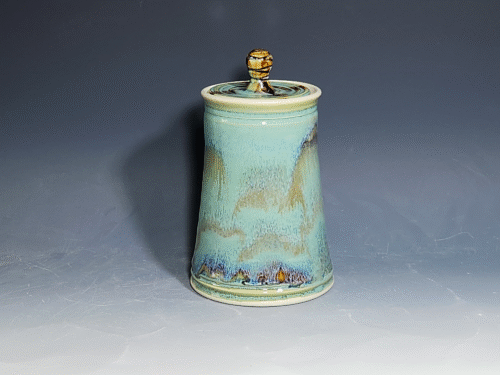 Large Handmade Pottery Lidded Jar - Image 4