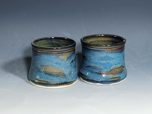 Set of Two (2) Hand Thrown Pottery Wine Cups - Image 8
