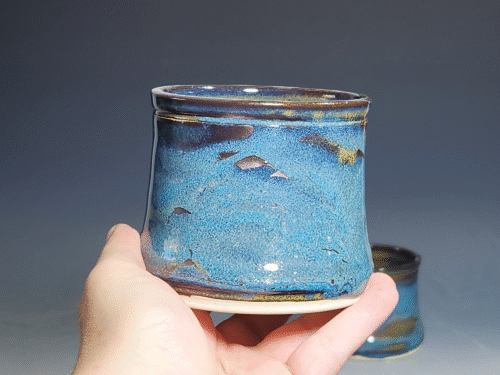 Set of Two (2) Hand Thrown Pottery Wine Cups - Image 6