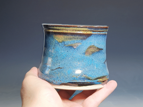 Set of Two (2) Hand Thrown Pottery Wine Cups - Image 3