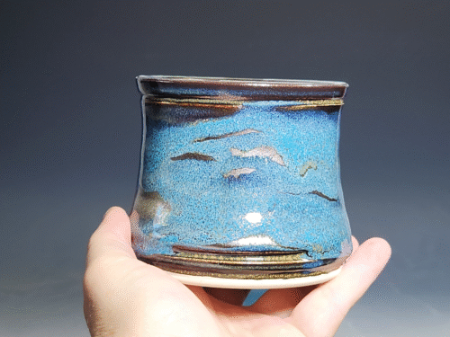 Set of Two (2) Hand Thrown Pottery Wine Cups - Image 2