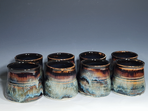 Set of Two Hand Thrown Pottery Wine Cups - Image 9