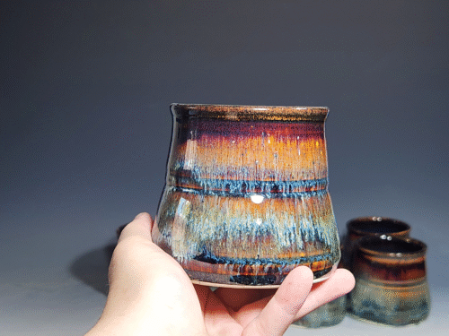 Set of Two Hand Thrown Pottery Wine Cups - Image 8