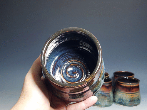 Set of Two Hand Thrown Pottery Wine Cups - Image 7