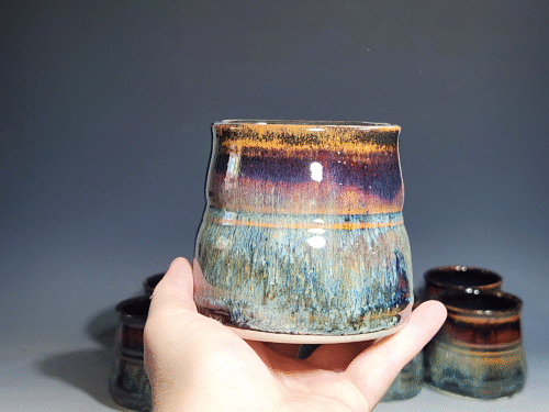 Set of Two Hand Thrown Pottery Wine Cups - Image 5