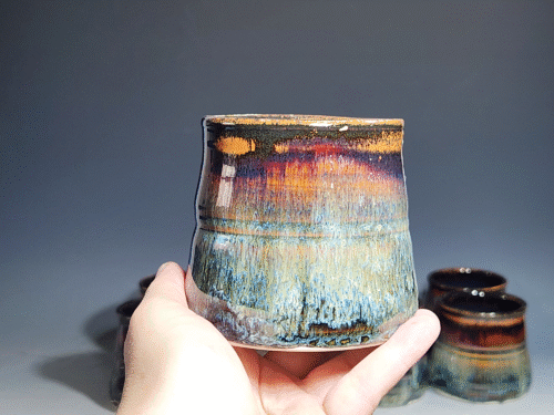 Set of Two Hand Thrown Pottery Wine Cups - Image 3