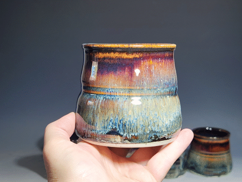 Set of Two Hand Thrown Pottery Wine Cups - Image 2