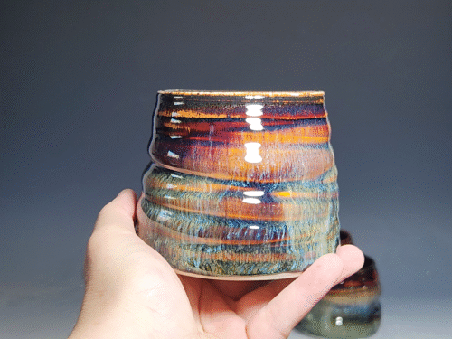 Set of Two Hand Thrown Pottery Wine Cups - Image 7