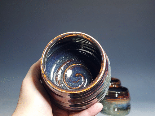 Set of Two Hand Thrown Pottery Wine Cups - Image 6