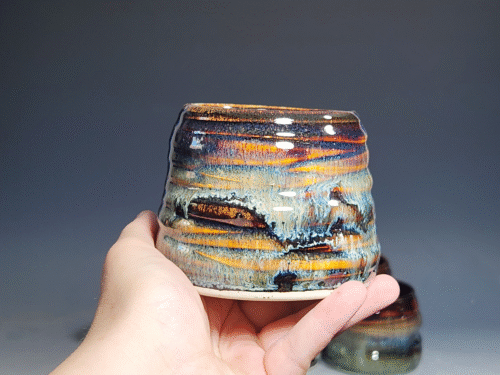 Set of Two Hand Thrown Pottery Wine Cups - Image 3