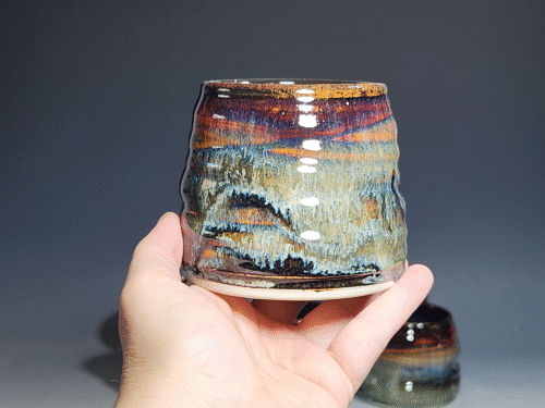 Set of Two Hand Thrown Pottery Wine Cups - Image 2